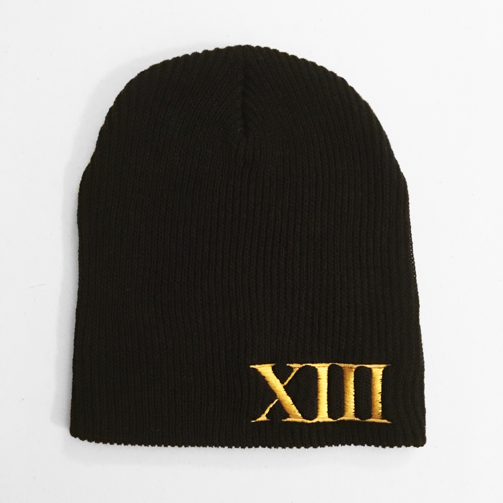 BLACK+GOLD LOGO BEANIE