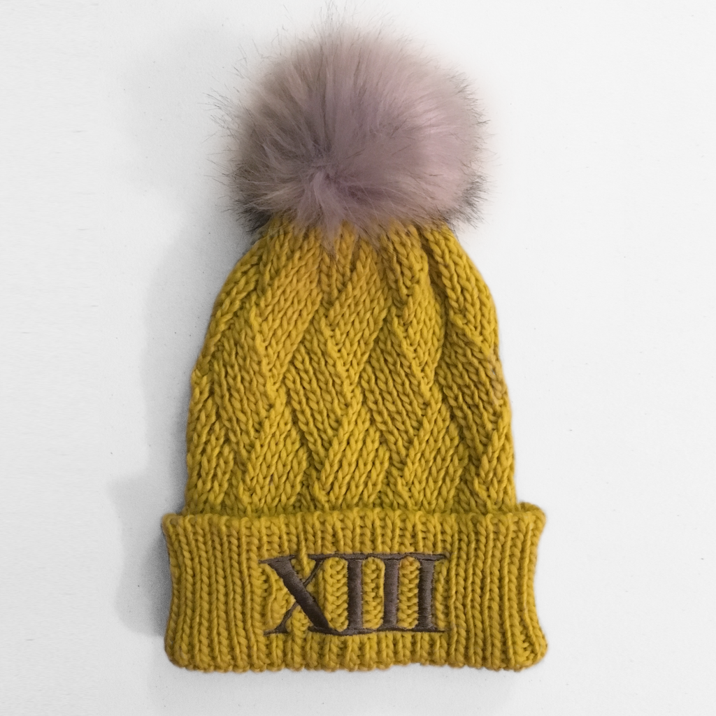 CHARTREUSE LOGO POM BEANIE