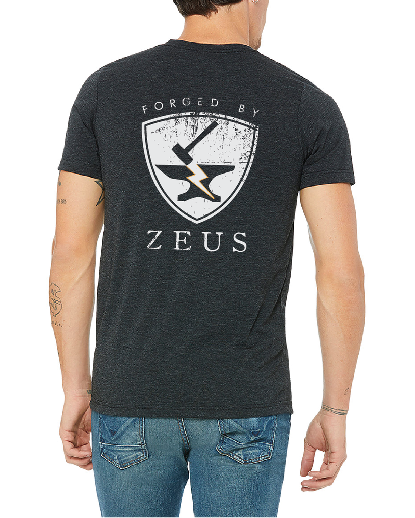 FORGED BY ZEUS Unisex Tee, Charcoal