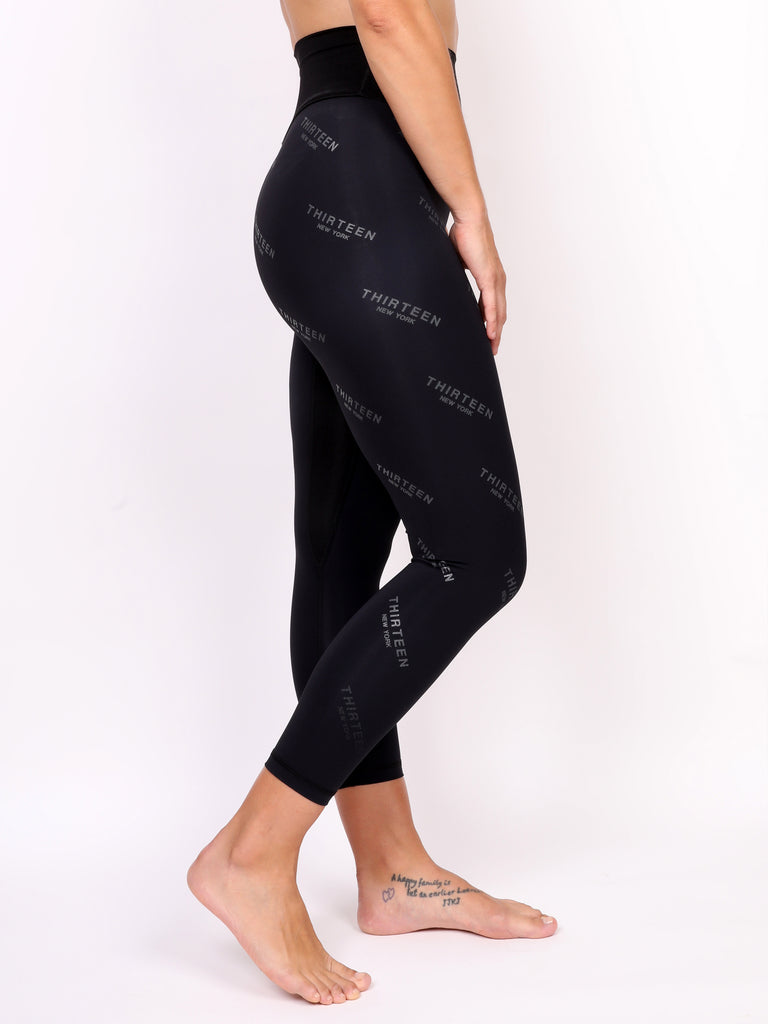 13NY LADIES LEGGING, BLACK on BLACK