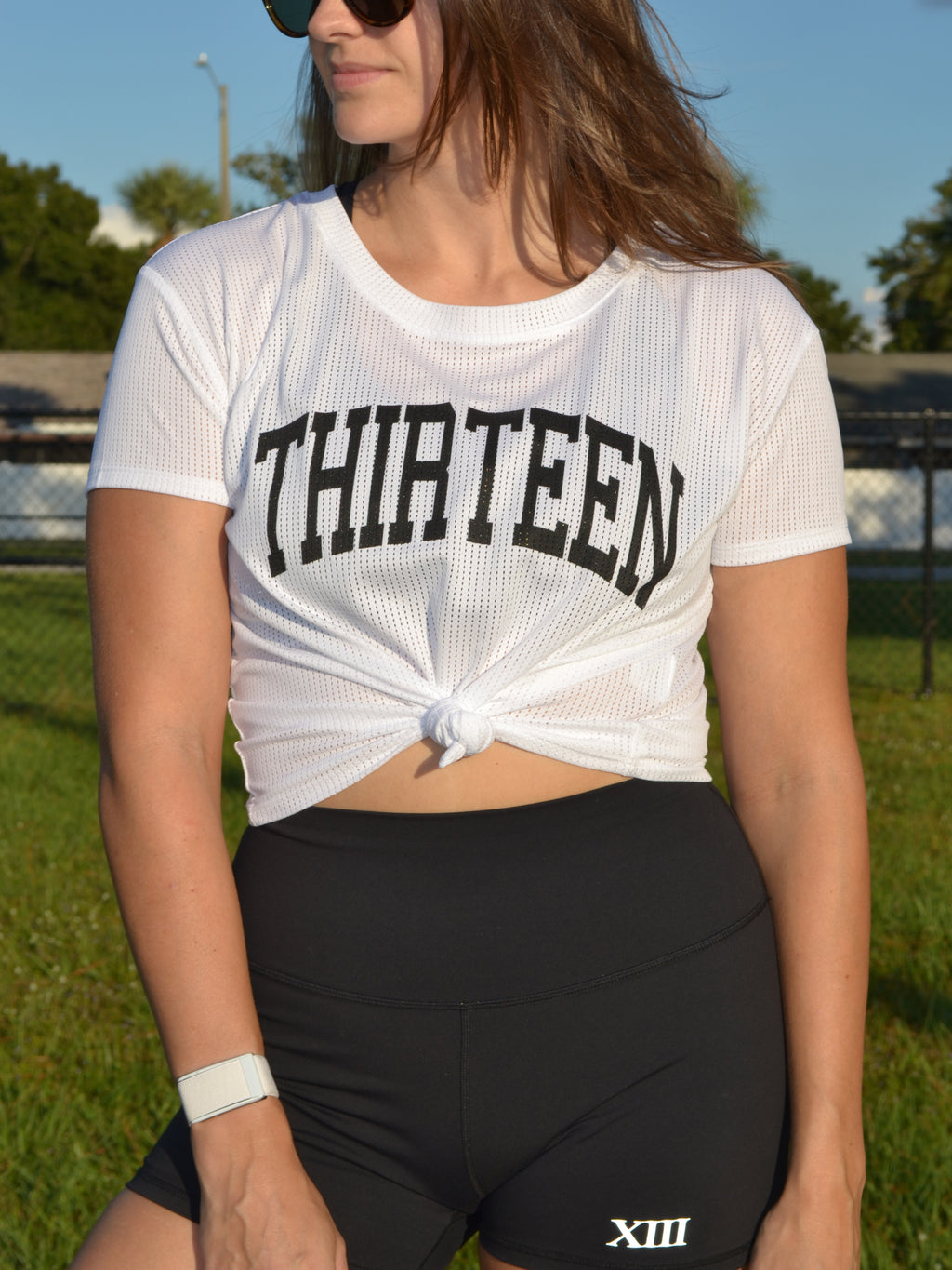 RECREATION MESH CROP, WHITE